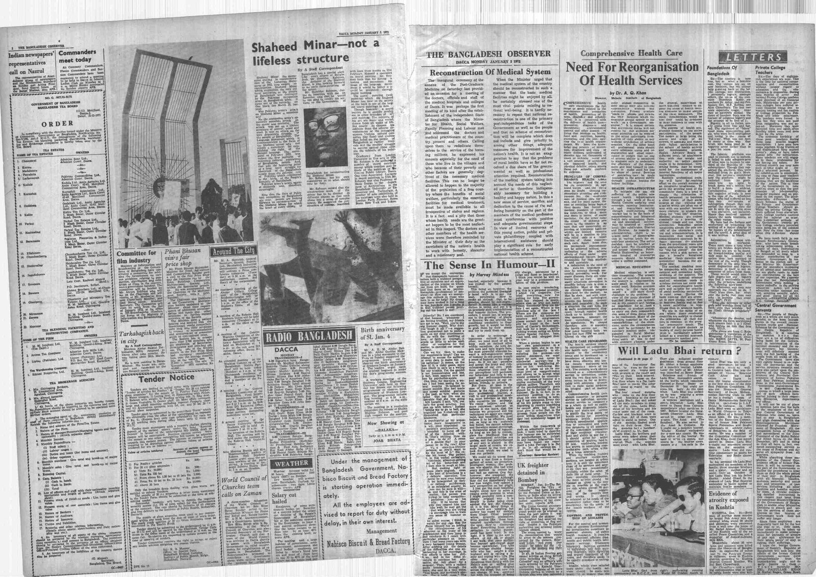 2JAN1972-Bangladesh Observer-Regular-Page 2 and 3
