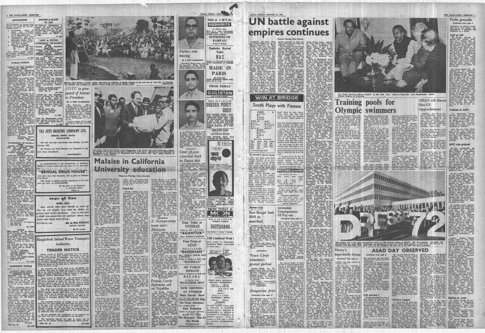 21JAN1972-Bangladesh Observer-Regular-Page 2 and 7