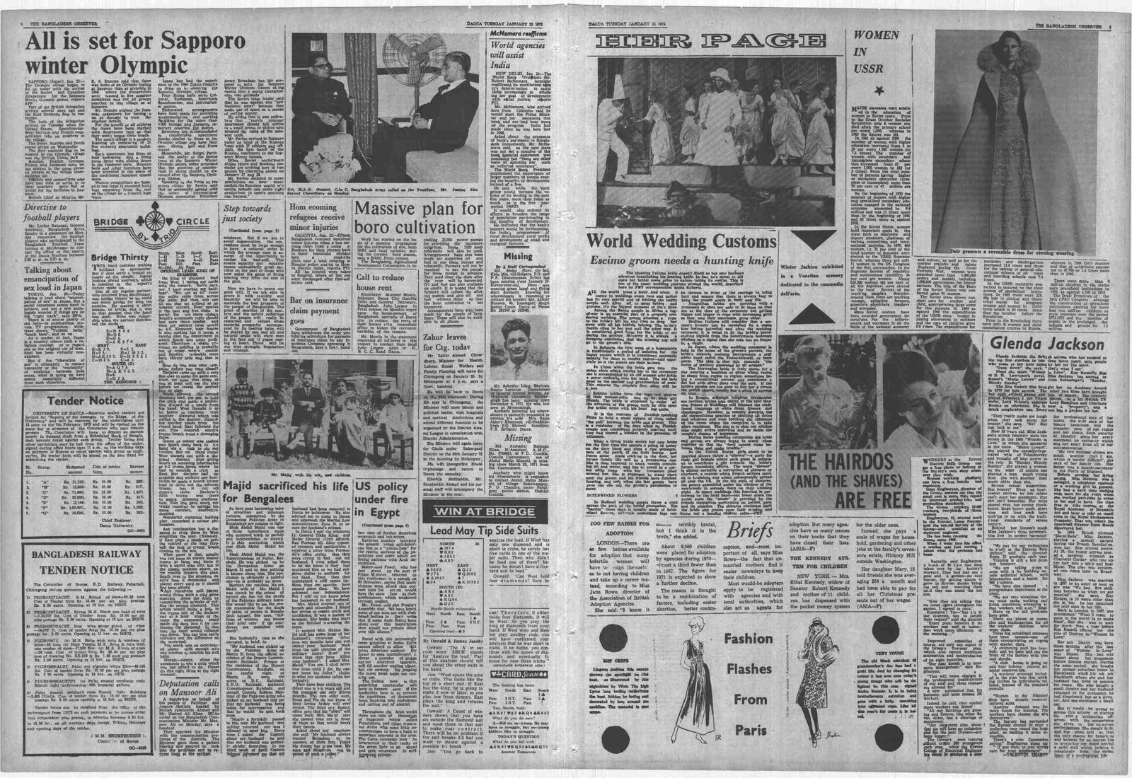 25JAN1972-Bangladesh Observer-Regular-Page 3 and 6